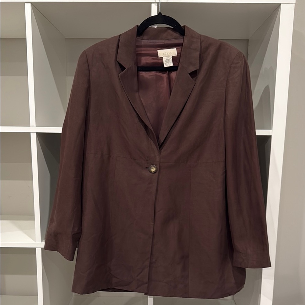 J. Jill Brown Single-Button Blazer
